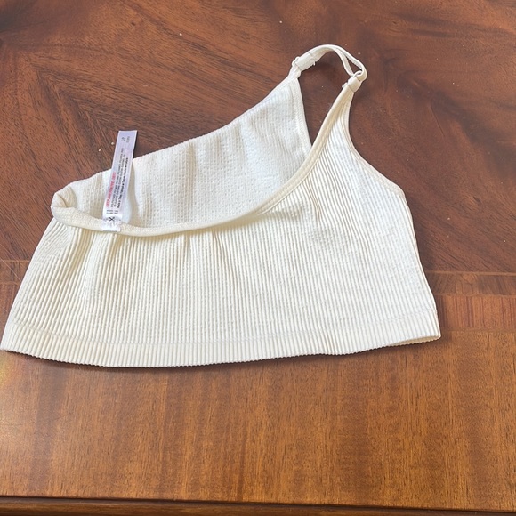 Urban Outfitters Out from under White small petite   1 shoulder bra top - Picture 2 of 2